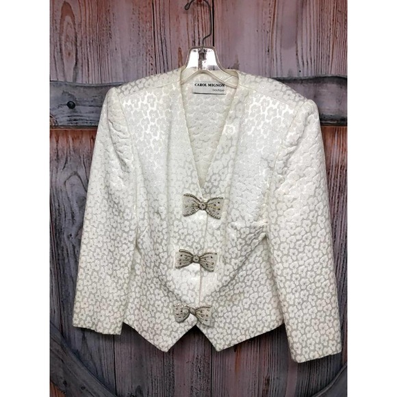 CAROL MIGNON JACQUARD COTTON SKIRT SUIT 10 - Picture 2 of 7